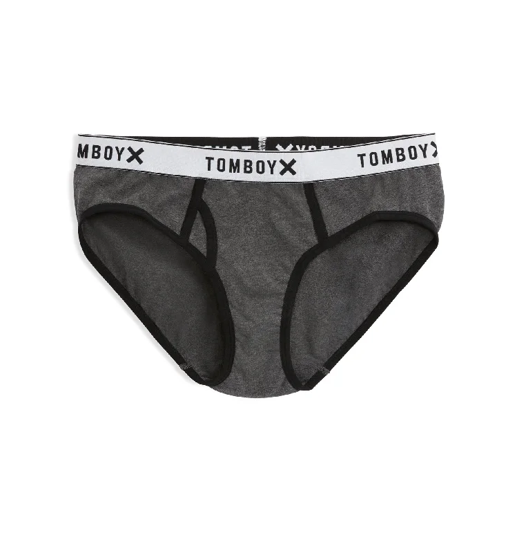 seamless quick - drying women briefs for water - related activitiesIconic Briefs - Charcoal White Band