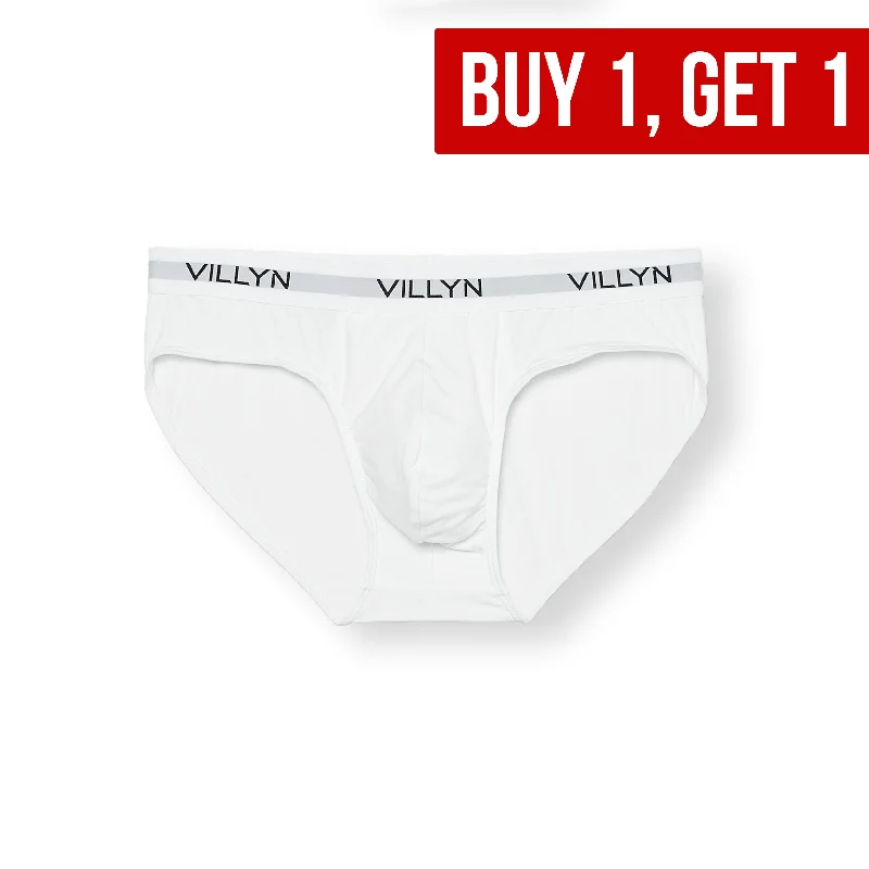 lace - trimmed women briefs with a feminine flairVILLYN Origin Modal Briefs - WHITE