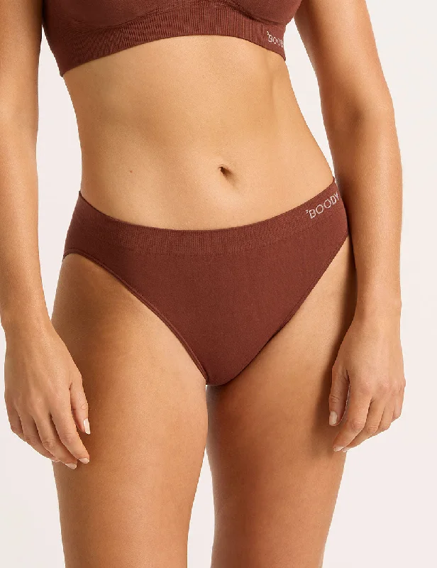 seamless organic cotton women briefs for eco - conscious usersClassic Bikini - Rust