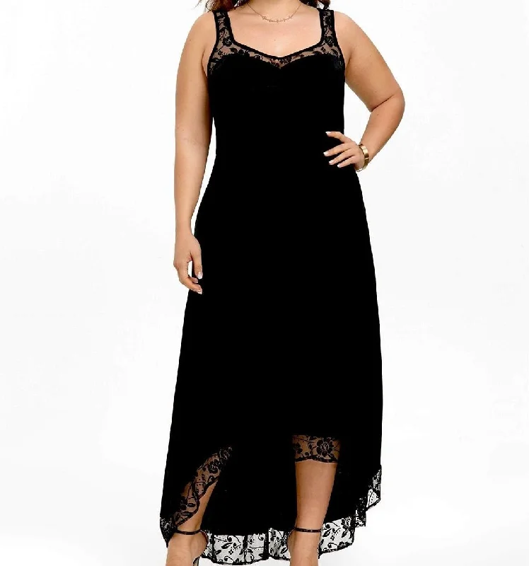 ANALUKE High Low Elegant Party Long Dress