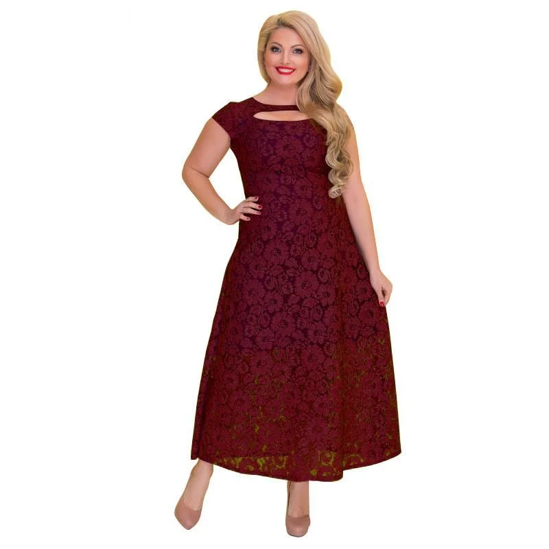 ANALUKE Brand Party Long Lace Dress