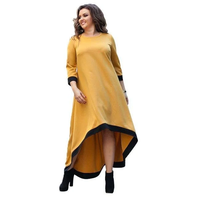 ANALUKE Winter Plus Size Long Dress