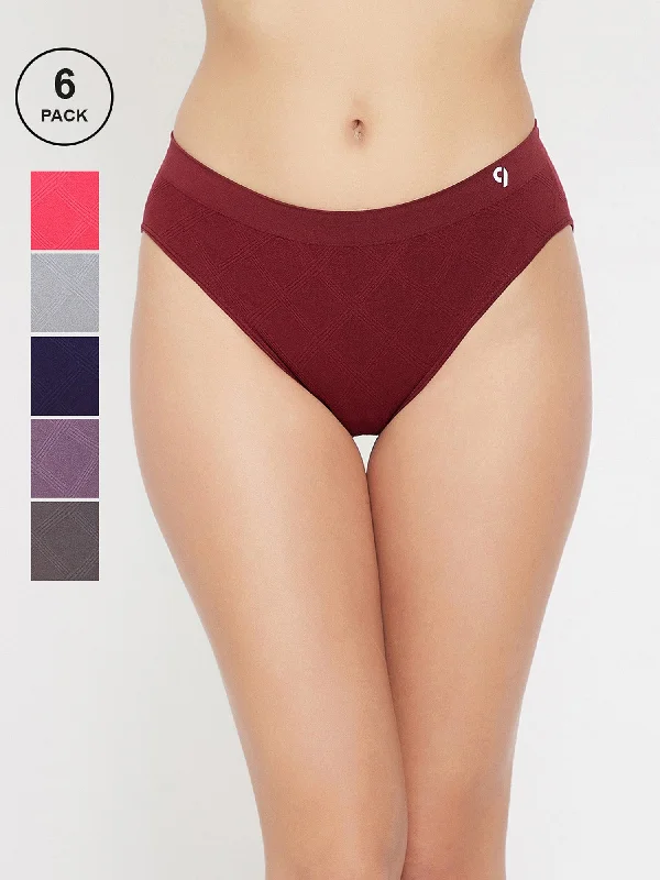 thermal women briefs for winter outdoor activitiesWomen Seamless Solid Mid Waist Pack Of 6 Briefs