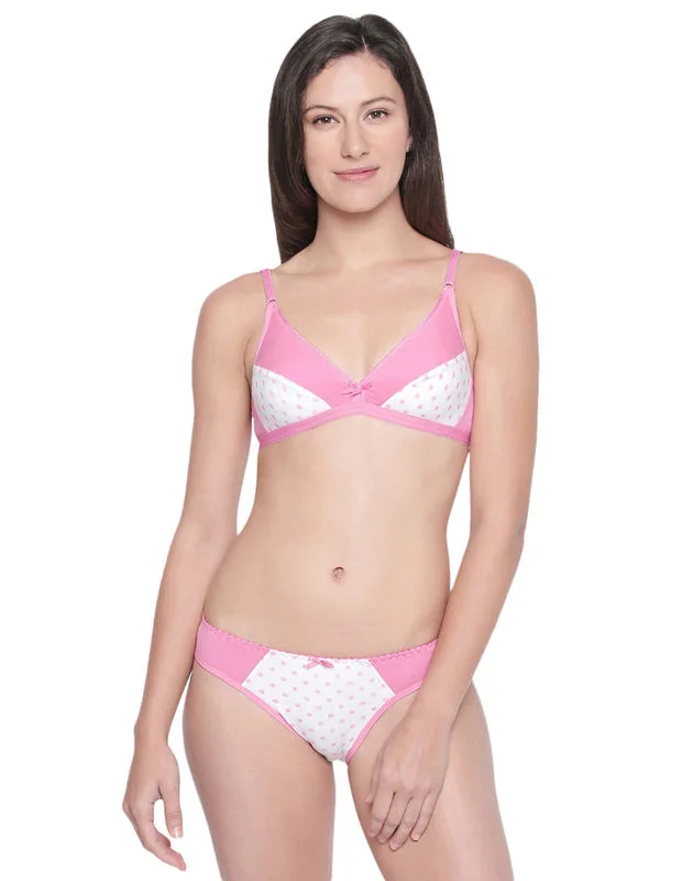 multi - way women bra and panty sets for versatile stylingBODYCARE Bridal Bra & Panty Printed Lingerie Set in Pink & White Colour - 6411PRT-2 multi - way women bra and panty sets for versatile stylingBODYCARE Bridal Bra & Panty Printed Lingerie Set in Pink & White Colour - 6411PRT-2