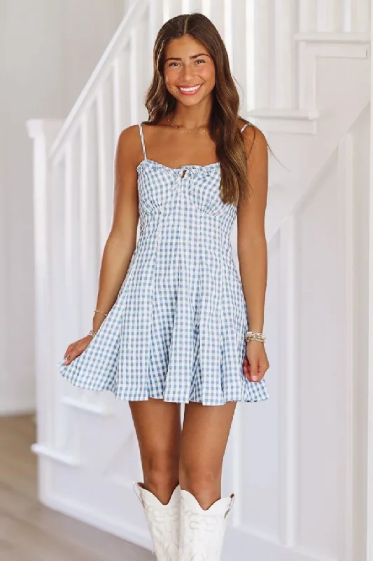 Midi dresses with printed lining for a hidden and stylish detail What it Seems Like Mini Dress - Blue and Ivory Midi dresses with printed lining for a hidden and stylish detail What it Seems Like Mini Dress - Blue and Ivory
