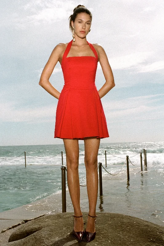 Sequined mini dresses for New Year's Eve Julia Halter Mini Dress - Red