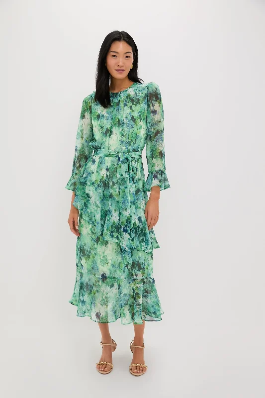 Midi dresses with ruffled sleeves for a more feminine and voluminous look Water Lilies Sasha Dress Midi dresses with ruffled sleeves for a more feminine and voluminous look Water Lilies Sasha Dress