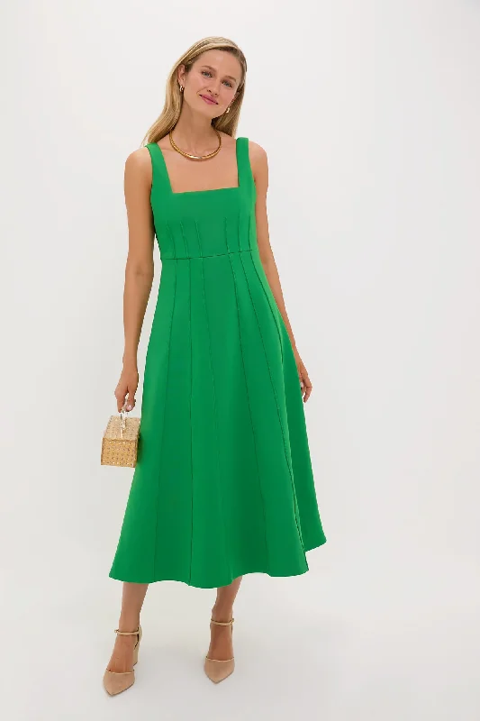 Midi dresses with off - the - shoulder necklines for a flirty look Lawn Green Double Knit Jersey Julietta Dress Midi dresses with off - the - shoulder necklines for a flirty look Lawn Green Double Knit Jersey Julietta Dress