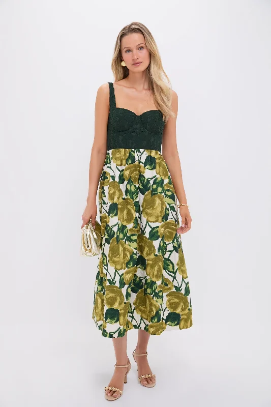 Midi dresses with one - shoulder designs for a modern and asymmetric style Giverny Gardens Maria Dress Midi dresses with one - shoulder designs for a modern and asymmetric style Giverny Gardens Maria Dress