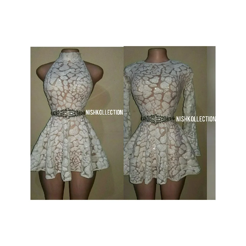 Mini dresses with high - low hems for a modern twist Ice Queen skater dress