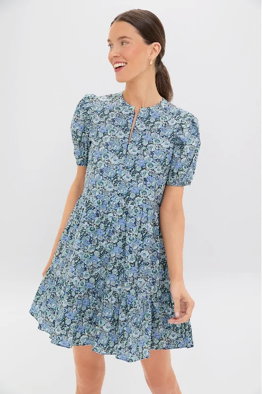 Midi dresses with belted waists to accentuate the figure Light Blue Ditsy Floral Zip Front Ellie Mini Dress Midi dresses with belted waists to accentuate the figure Light Blue Ditsy Floral Zip Front Ellie Mini Dress