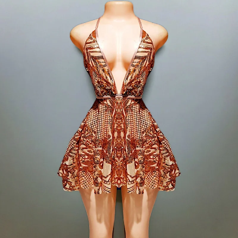 Mini dresses with tiered skirts for added volume Jazzy sequin skater dress