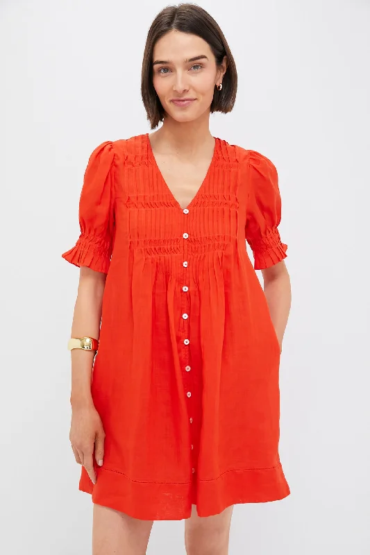 Midi dresses with ruffled sleeves for a more feminine and voluminous look Chili Zora Solid Short Sleeve Button Down Dress Midi dresses with ruffled sleeves for a more feminine and voluminous look Chili Zora Solid Short Sleeve Button Down Dress