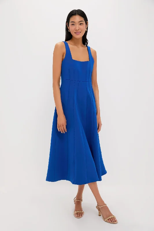 Maxi - inspired midi dresses with flowing fabrics for a beachy vibe Azure Double Knit Jersey Julietta Dress Maxi - inspired midi dresses with flowing fabrics for a beachy vibe Azure Double Knit Jersey Julietta Dress
