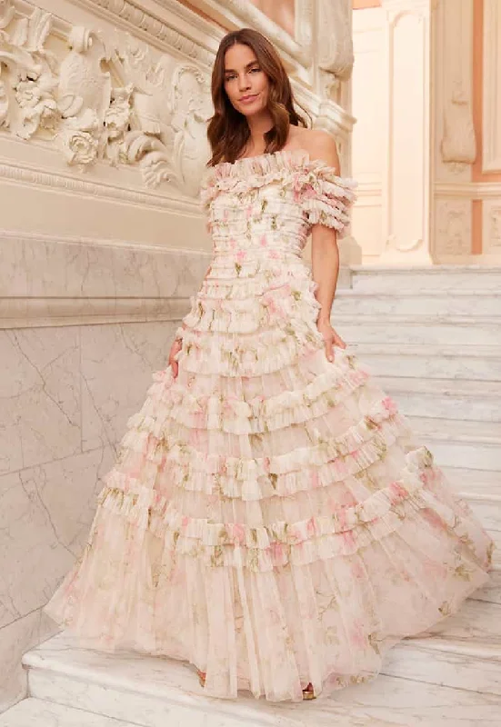 Midi dresses with puff sleeves for a vintage - inspired look Rose Lisette Off-Shoulder Gown Midi dresses with puff sleeves for a vintage - inspired look Rose Lisette Off-Shoulder Gown
