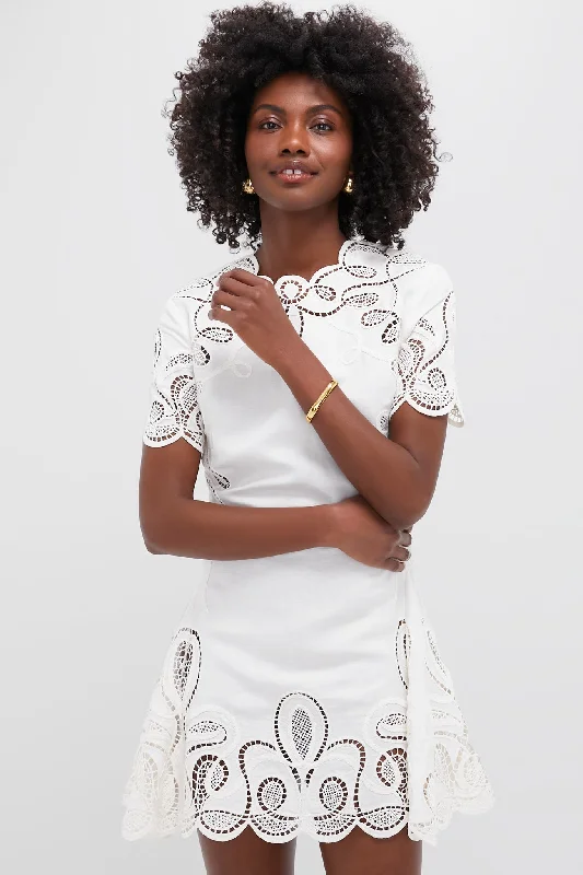 Midi dresses with denim fabric for a casual yet stylish day out Ivory Morrigan Short Sleeve Mini Dress Midi dresses with denim fabric for a casual yet stylish day out Ivory Morrigan Short Sleeve Mini Dress