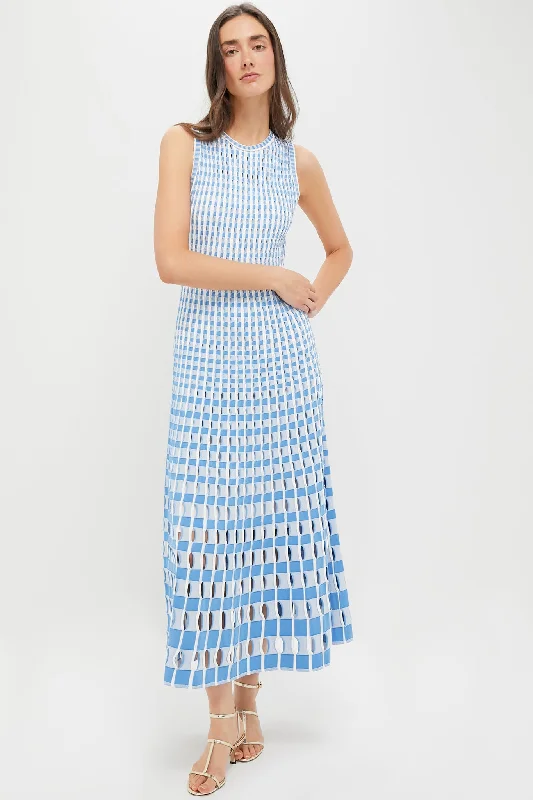 Midi dresses with animal prints for a bold and confident appearance Blue Hydrangea Multi Zelma Maxi Dress