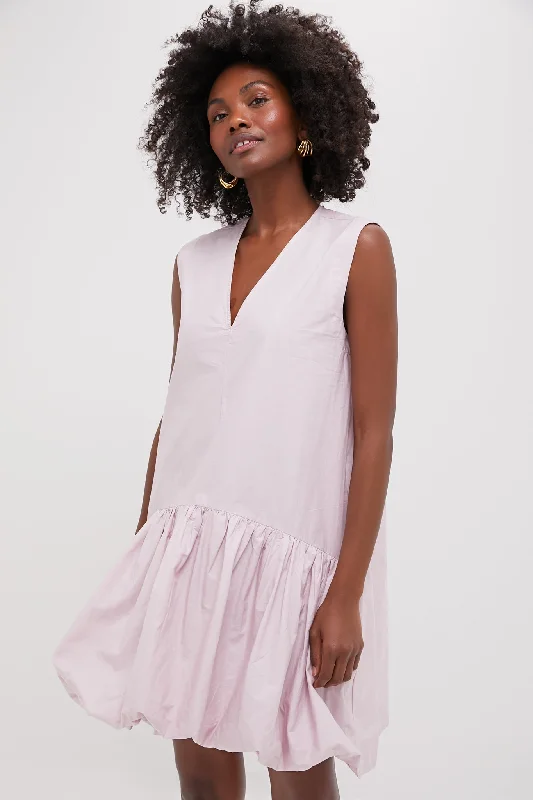 High - low midi dresses with geometric patterns for a modern party Lilac Emmet Poplin Bubble Tank Dress High - low midi dresses with geometric patterns for a modern party Lilac Emmet Poplin Bubble Tank Dress