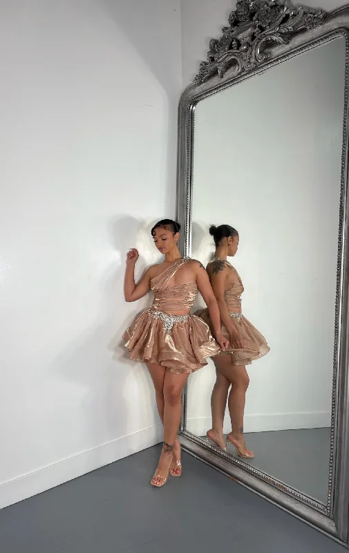 Mini dresses with empire waists for a flattering fit Ballerina Champagne