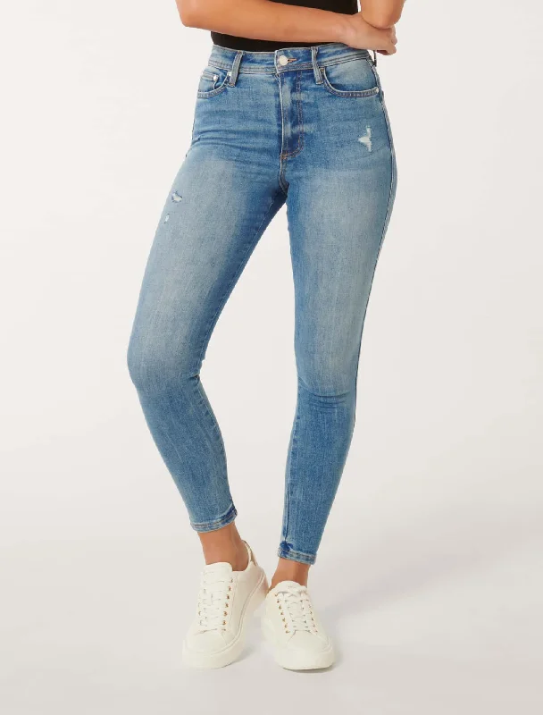 Bootcut women jeans to complement various shoe stylesAshley Mid-Rise Skinny Jeans