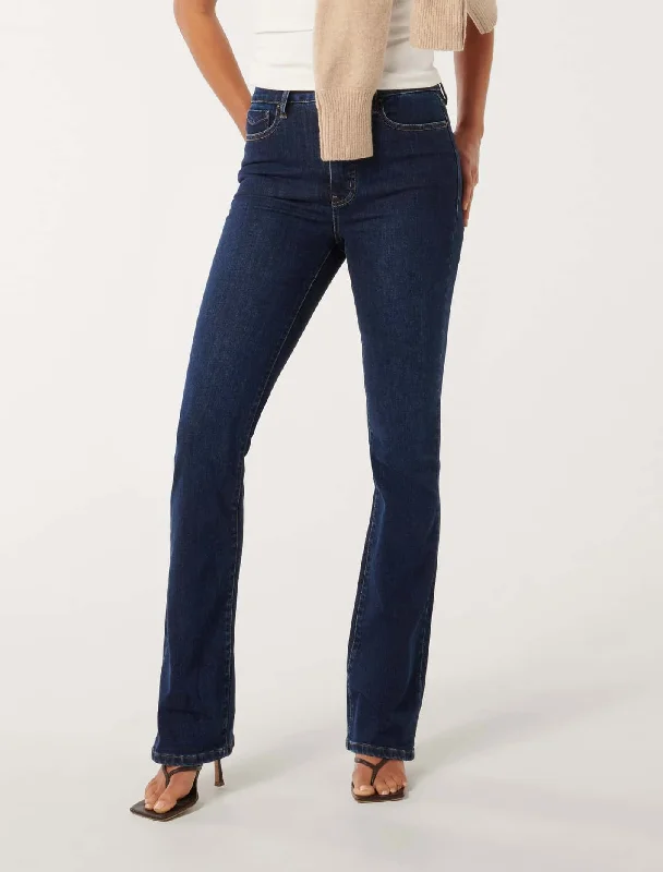 Ripped women jeans for a rebellious and fashion - forward styleEloise Classic Bootcut Jeans