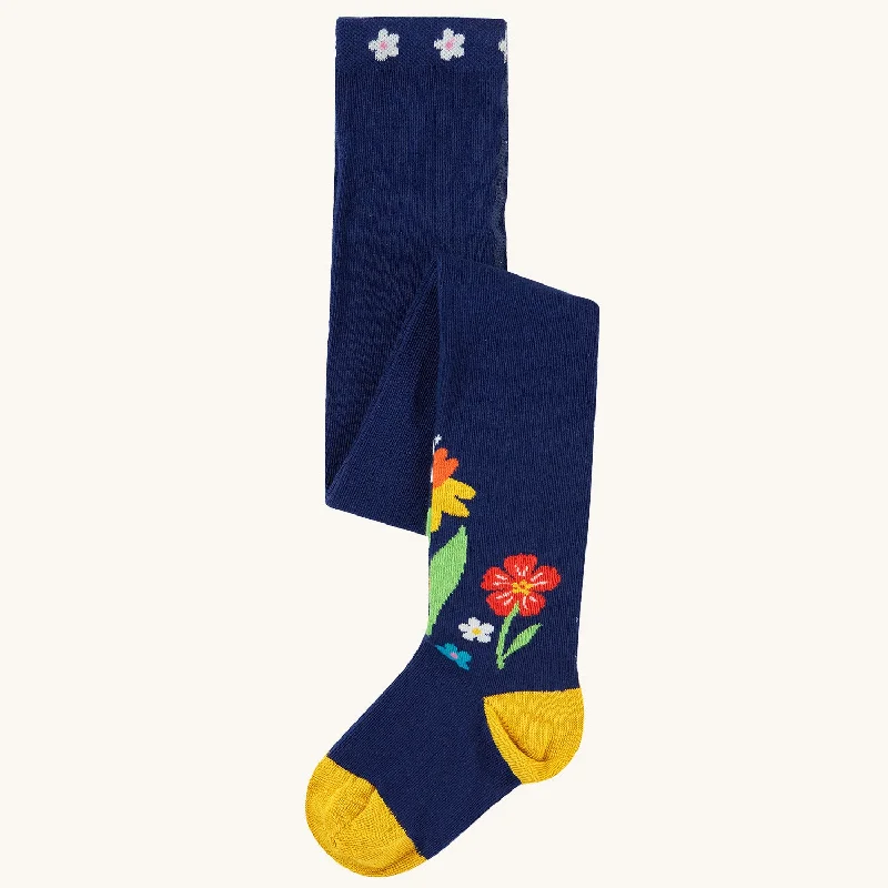 Women's Seamless Compression Tight Trousers in Gray for Fitness and Yoga SessionsFrugi Little Norah Tights - Navy Blue / Flowers Women's Seamless Compression Tight Trousers in Gray for Fitness and Yoga SessionsFrugi Little Norah Tights - Navy Blue / Flowers