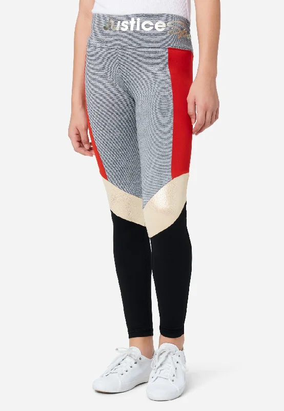Women's Tight Trousers with Elastic Waistband in Black for Easy and Comfortable WearJ Sport Color Block Full-Length Leggings Women's Tight Trousers with Elastic Waistband in Black for Easy and Comfortable WearJ Sport Color Block Full-Length Leggings