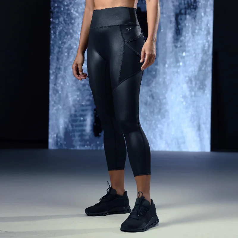 Women's Fleece - Lined Tight Trousers in Dark Blue for Warmth in Cold WeatherLAB360° Power Leggings 24" - Black Women's Fleece - Lined Tight Trousers in Dark Blue for Warmth in Cold WeatherLAB360° Power Leggings 24" - Black