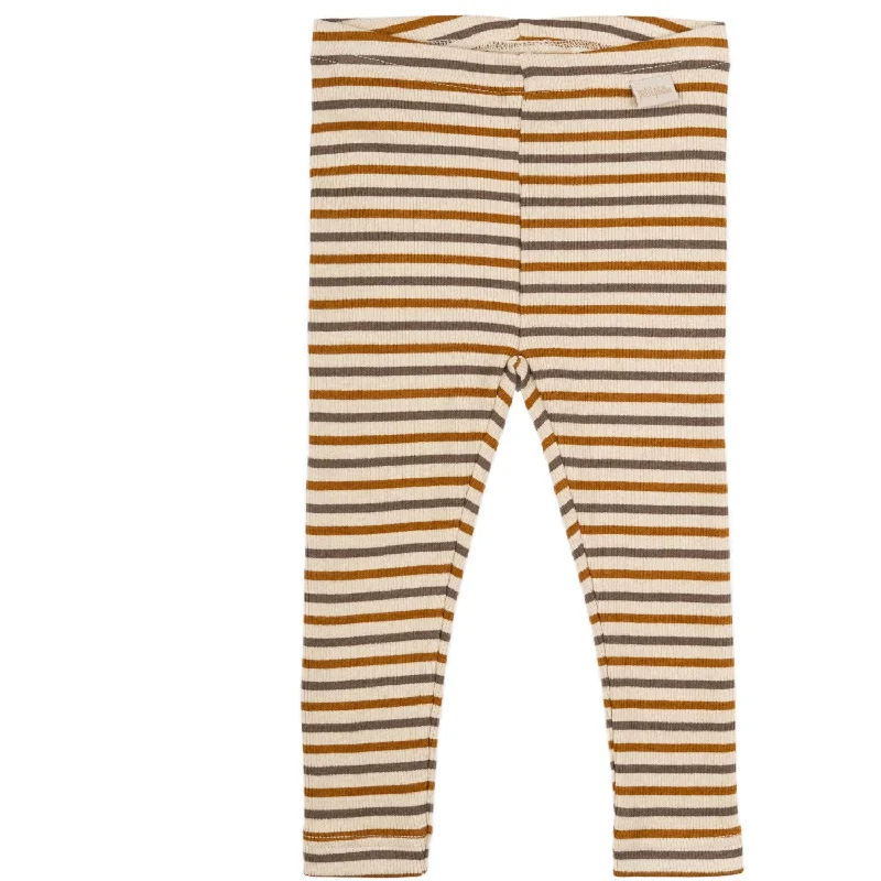 Women's Fleece - Lined Tight Trousers in Dark Blue for Warmth in Cold WeatherPetit Piao Chocolate Brown/Golden Sun/Dark Off White Leggings Modal Striped Women's Fleece - Lined Tight Trousers in Dark Blue for Warmth in Cold WeatherPetit Piao Chocolate Brown/Golden Sun/Dark Off White Leggings Modal Striped