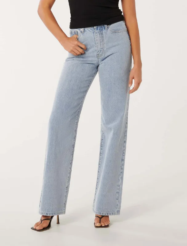 Plus - size women jeans for a comfortable and stylish fitSky Straight Leg Jeans