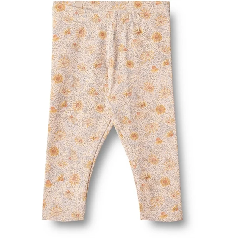 Women's High - Waisted Tight Trousers with Side Slits in Beige for a Trendy LookWheat Coneflowers Leggings Jules Women's High - Waisted Tight Trousers with Side Slits in Beige for a Trendy LookWheat Coneflowers Leggings Jules