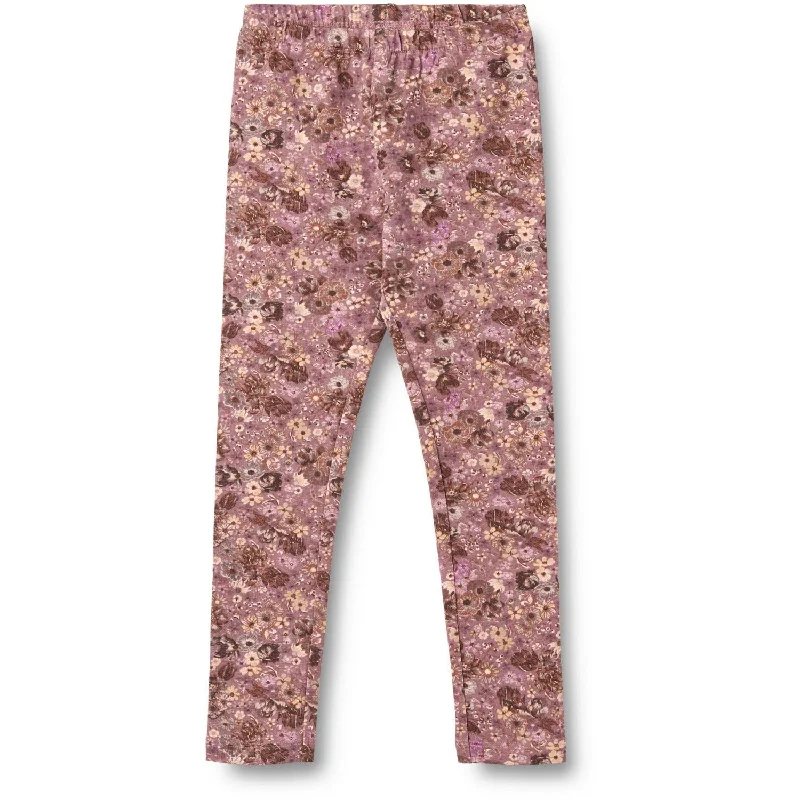 Plus Size Women's Snake - Print Tight Trousers in Brown and Black for a Bold Fashion StatementWheat Lavender Flowers Leggings Jules Plus Size Women's Snake - Print Tight Trousers in Brown and Black for a Bold Fashion StatementWheat Lavender Flowers Leggings Jules