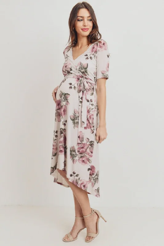 plain and simple women nursing braFloral High-Low Maternity/Nursing Dress