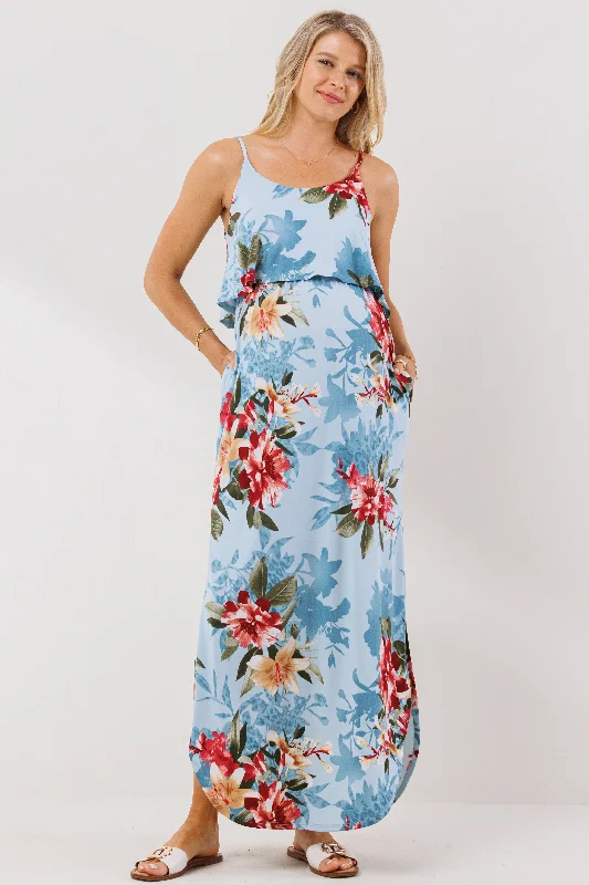 supportive eco - friendly women nursing braFloral Overlay Top Maternity Nursing Dress