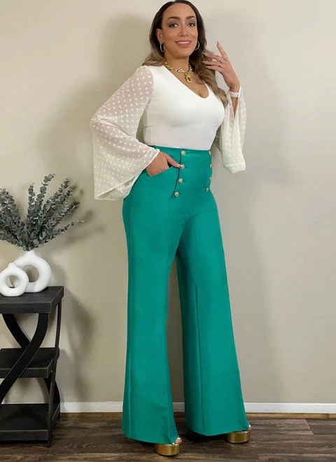 High - Neck Bodysuits for a Modest and Sophisticated LookKnow Me Bodysuit & Trousers ME2043 High - Neck Bodysuits for a Modest and Sophisticated LookKnow Me Bodysuit & Trousers ME2043