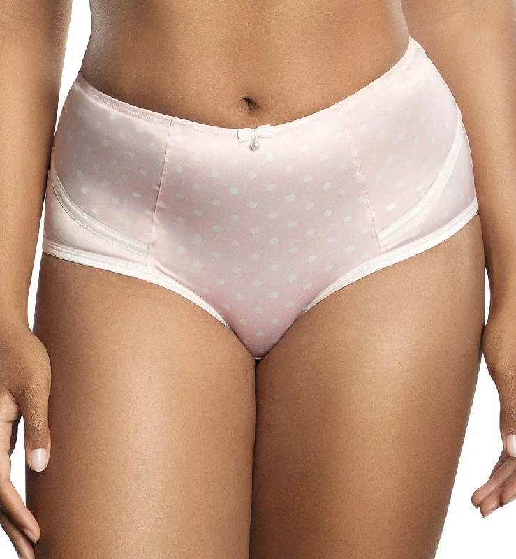 printed women bikini briefs with floral patternsParfait Charlotte Highwaist Brief (6917) - Petal Pink Dot