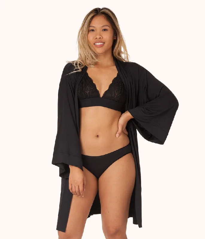 affordable women nursing braThe All-Day Robe: Jet Black