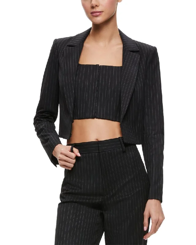 Oversized Women's Printed Blazers in Animal Patterns for a Statement PieceAlice + Olivia Mya Cropped Fitted Blazer Oversized Women's Printed Blazers in Animal Patterns for a Statement PieceAlice + Olivia Mya Cropped Fitted Blazer