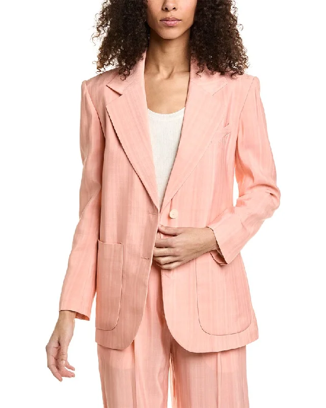 Plus Size Women's Sequin - Embellished Blazers in Silver for a Glamorous PartySandro Blazer Plus Size Women's Sequin - Embellished Blazers in Silver for a Glamorous PartySandro Blazer