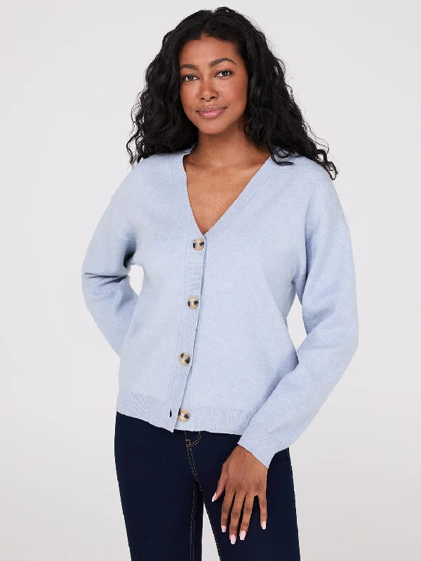 boyfriend style women cardigan for a relaxed fitV-Neck Knit Cardigan