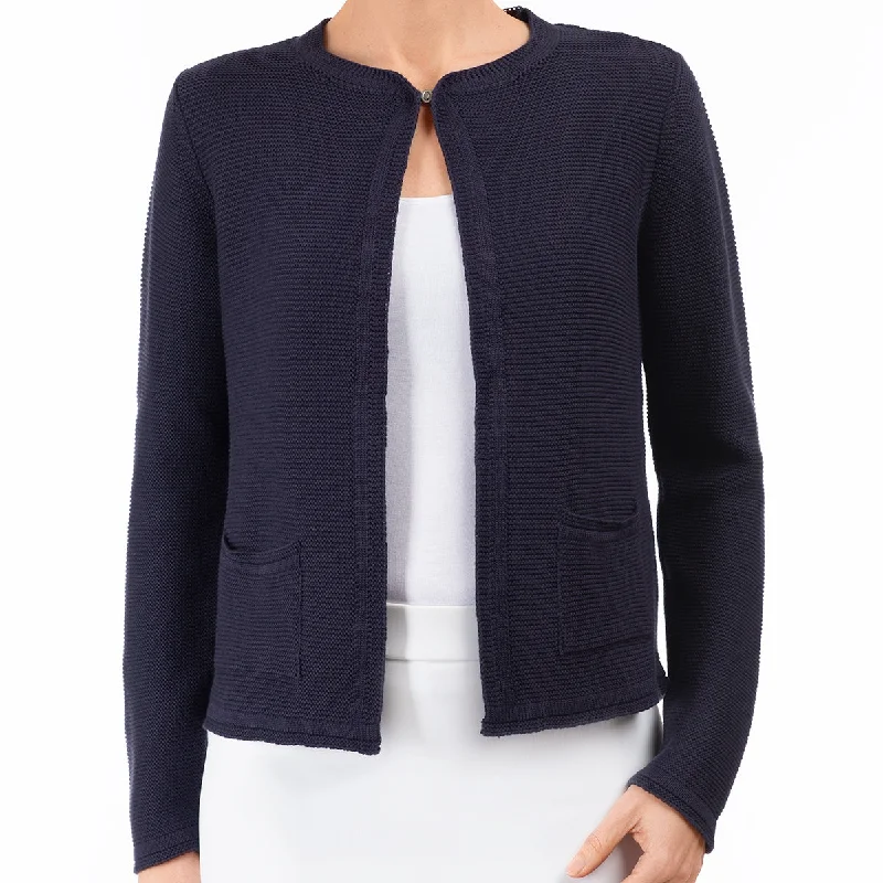 button down women cardigan with vintage buttons2 Pocket Cardigan in Navy