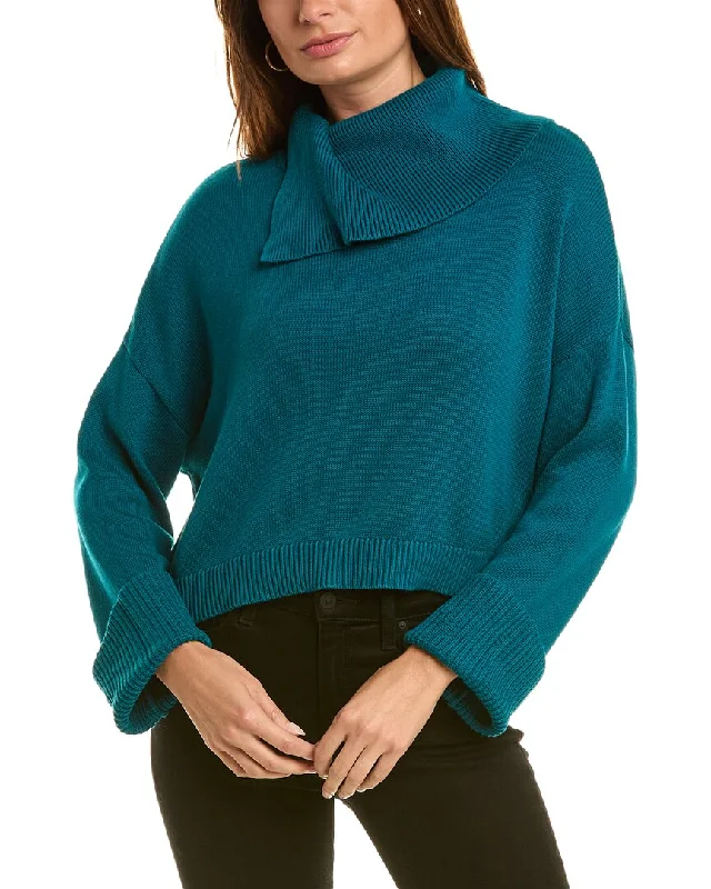 V - Neck Women's Ribbed Wool Sweaters for Fall525 America Lily Split Turtleneck Sweater V - Neck Women's Ribbed Wool Sweaters for Fall525 America Lily Split Turtleneck Sweater