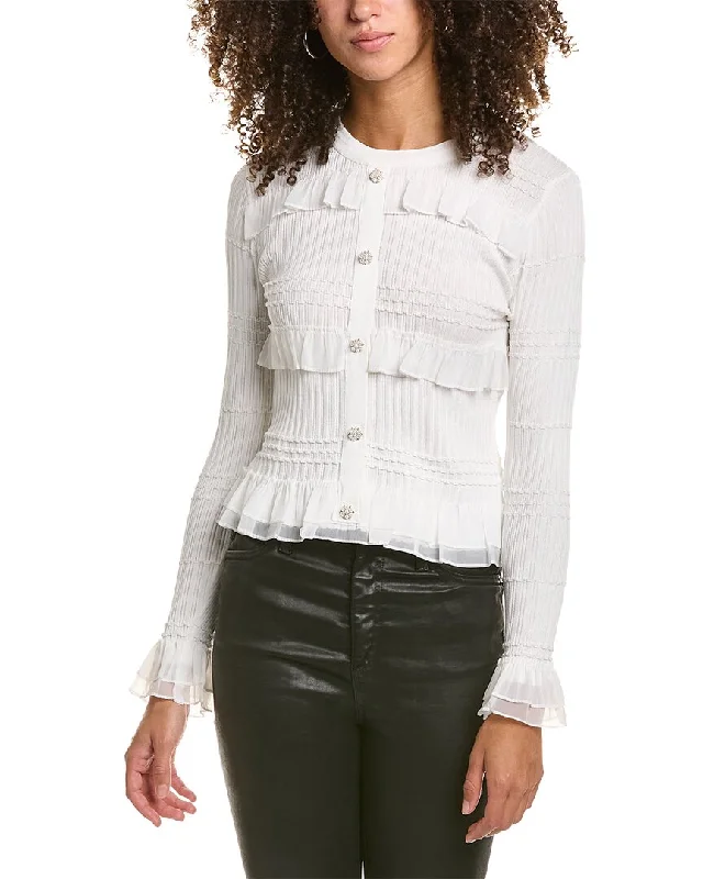 cable knit women cardigan with intricate patterns70/21 Ruffle Cardigan