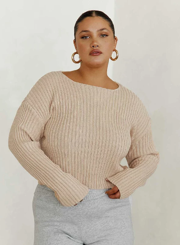 Open - Front Women's Cardigan - Style Mohair SweatersAlivia Cropped Sweater Beige Curve Open - Front Women's Cardigan - Style Mohair SweatersAlivia Cropped Sweater Beige Curve