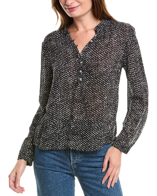 Women's Long Sleeve Turtleneck Cashmere SweatersBella Dahl Half Placket Pullover