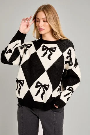 Bell - Sleeve Women's Mohair - Wool Blend SweatersBenny Bow Sweater