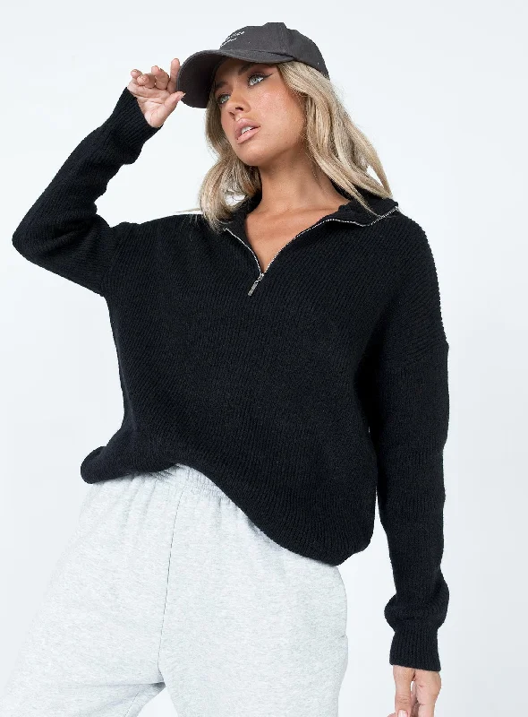 Button - Down Women's Shetland Wool Sweaters in Traditional PatternsBessy Sweater Black Button - Down Women's Shetland Wool Sweaters in Traditional PatternsBessy Sweater Black