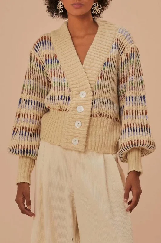 button down women cardigan with vintage buttonsBold Stitch Knit Cardigan