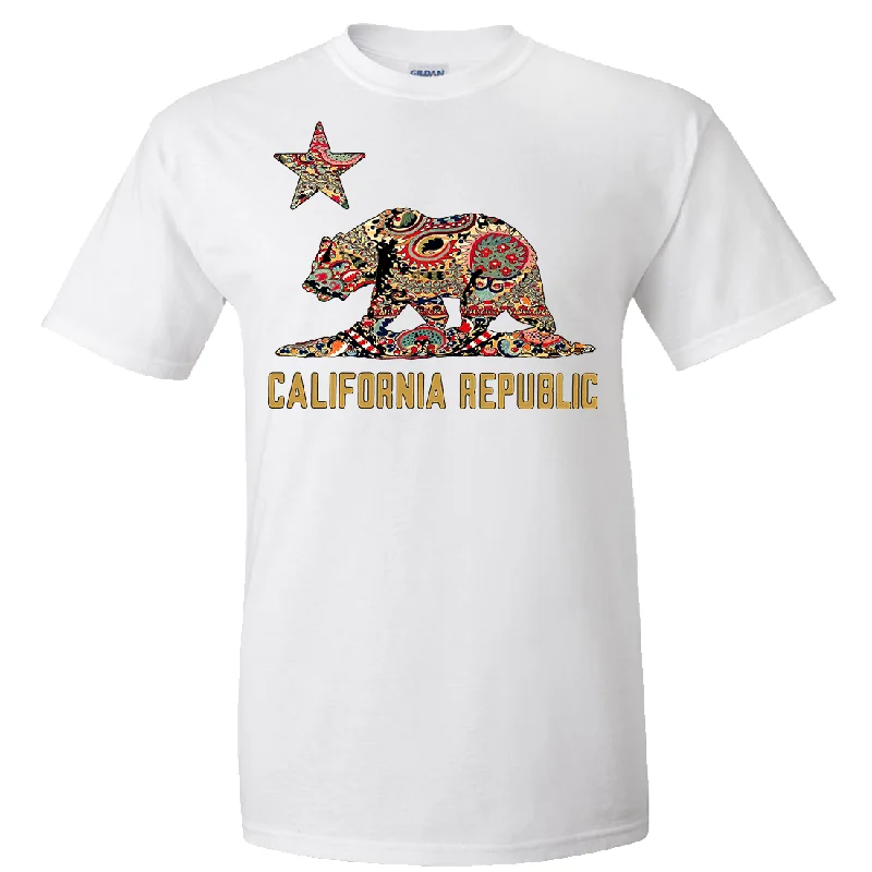 Organic Cotton Women T Shirt for Eco - Conscious WearersCalifornia Republic Paisley Asst Colors T-shirt/tee