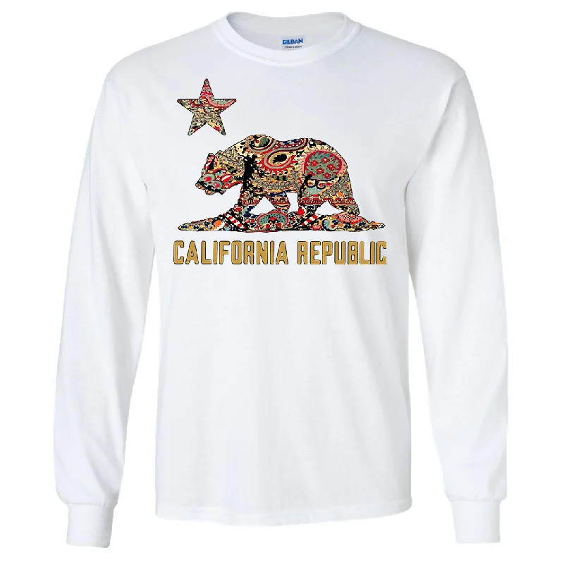 Floral Print Women T Shirt for a Feminine TouchCalifornia Republic Paisley Long Sleeve Shirt Floral Print Women T Shirt for a Feminine TouchCalifornia Republic Paisley Long Sleeve Shirt